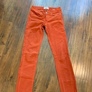 Paige Skyline Straight Orange Corduroys
